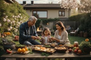 PhotoReal_Spring_season_Mother_and_father_are_preparing_snacks_1